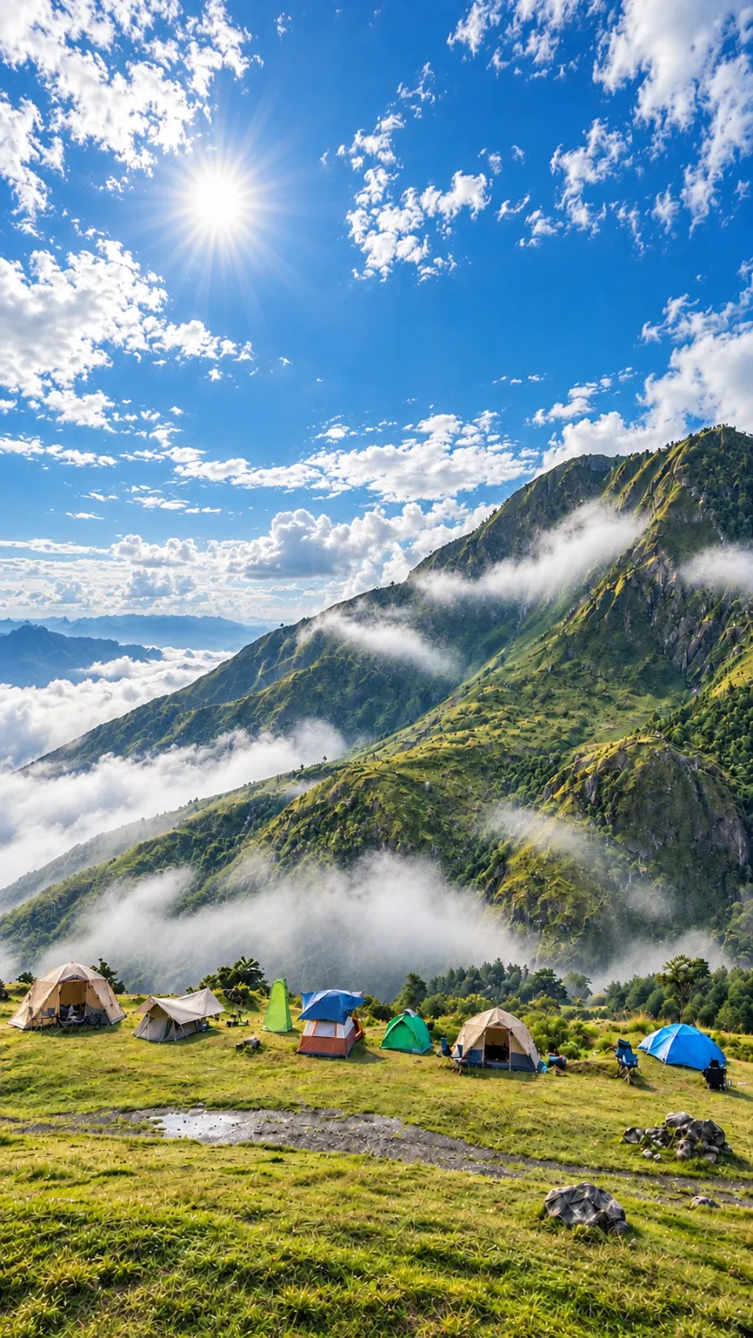 Misty Mountain Haven ridge in morning light